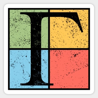 Gamma Pop Art Design - Greek Symbol in Retro Style Sticker